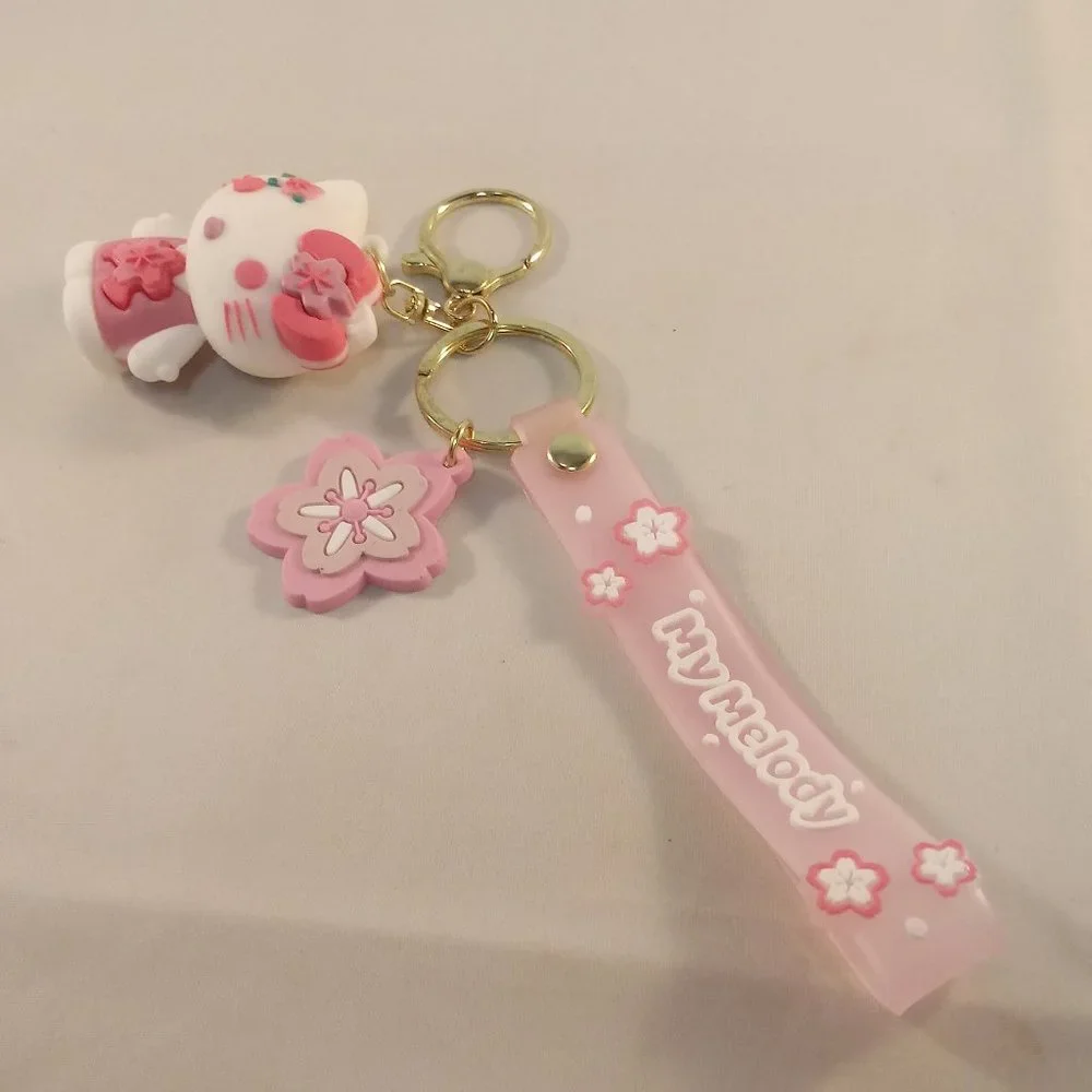 My Melody Hello Kitty Key Chain Key Ring Cute Figurine Character Keychain